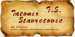 Tatomir Stavretović vizit kartica